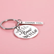 Load image into Gallery viewer, Boss Day Gifts Keychain for Boss Lady, Appreciation Key Chain for Leader Mentor, Birthday Going Away Retirement Keyring for Supervisor Manager, Goodbye Christmas Present for Best Boss Ever Women Men