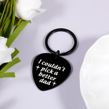 Load image into Gallery viewer, Stocking Stuffer for Dad Christmas for Daddy I Couldn't Pick A Better Dad Keychain for Dad Father's Day Birthday Gifts from Daughter Son for Father Stepdad from Kids Guitar Player Lover Dad Birthday