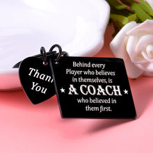 Load image into Gallery viewer, Christmas Gift for Coach Going Away Mentor Gift Birthday Christmas Retirement Keyring Present Coach Appreciation Basketball Coach Gift Thank You Keychain for Baseball Coach Teacher Hockey Celebration