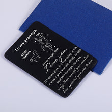 Load image into Gallery viewer, Grandpa Christmas Gifts Stocking Stuffers Gift Wallet Metal Card Unique Gifts for Grandpa Fathers Day Gift Best Grandfather Gifts from Grandson Granddaughter Granddad Poppy Valentines Day for Opa
