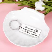 Load image into Gallery viewer, Drive Safe Keychain for Brother Sister Birthday New Driver Gifts for Him Her Best Friend BFF Bestie Sibling Day Valentine Christmas Keyring for Men Trucker Drive Safe Because Your Sister Loves You