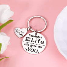 Load image into Gallery viewer, Stepmom Stepdad Gifts Keychain from Daughter Son Christmas Father’s Day Gift Key Chain for Bonus Dad Father Mother in Law Keyring for Adoptive Mom Dad Parents Mother's Day Stocking Stuffers Present
