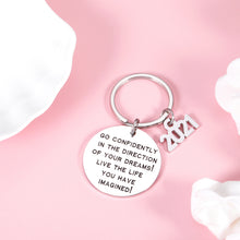 Load image into Gallery viewer, 2021 Graduation Gift Keychain, Inspirational Grad Gifts for Her/Him High School Graduate Present Class of 2021 Christmas, Thanksgiving, Coming-of-Age Gifts Women Men Girl Boy Daughter Son from Dad Mom
