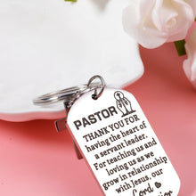 Load image into Gallery viewer, XPENMULBOJA Pastor Gift Pastor Christmas Thank You Keychain for Men Women Church Appreciation Gift Religious Jewelry Birthday Gift for Pastor Funny Pastor Jewelry Keyring Christian Gift for Pastor