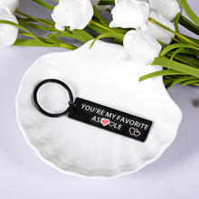 Load image into Gallery viewer, Funny Couple Gift Keychain for Boyfriend Girlfriend Valentines Birthday Gifts for Husband Groom from Wife Bride Christmas Wedding Anniversary Keyring for Friends BFF Him Her Stocking Stuffer Present