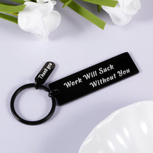 Load image into Gallery viewer, Coworker Leaving Gifts for Women Men Going Moving Away Keychain for Work Friends Boss Leader Colleague Retirement Farewell Goodbye Funny Office Team Keyring for Employee Business Partner