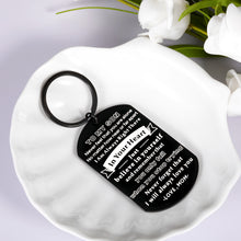Load image into Gallery viewer, Inspirational to My Son Gifts Keychain for Boys Teens from Mom Mother Christmas Stocking Stuffers for Birthday Graduation Valentine Keyring for Men Kids Step-Son in Law First Time Fathers Day Gift