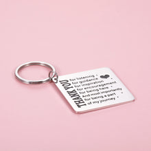 Load image into Gallery viewer, Thank You Gifts Keychain for Mentor Teacher Appreciation Leaving Gift Keyring for Boss Supervisor Coach Birthday Christmas Present Key Chain for Manger Coworker Women Men Going Away Retirement Gifts