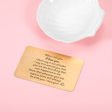 Load image into Gallery viewer, Gift Ideal for Boyfriend Husband Wallet Insert Card, Anniversary Mini Love Note for Him Her, Birthday Valentines Day Present, Metal Engraved Card for Fiance Fiancee, Christmas Stocking Stuffer
