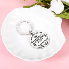 Load image into Gallery viewer, Inspirational Gifts Keychain to My Daughter from Mom Graduation Birthday Christmas Keyring for Teenagers Kids Girls Wedding Valentine Stocking Stuffer for Step Daughter in Law from Step Mother in Law