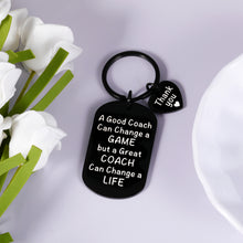 Load image into Gallery viewer, Coach Appreciation Gifts Keychain for Men Women Tahnk You Key Chain Gift for Baseball Football Softball Coach Team Cheer Present for Volleyball Hockey Coach Retirement Christmas Stocking Stuffers