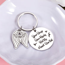 Load image into Gallery viewer, Memorial Sympathy Gifts Keychain for Loss of Father-Mother Memory Gift Dad Memorial Gift Bereavement Keychain Daddy Remembrance gifts for Loss of Loved One Daughter Son Your Wings Were Ready