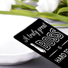 Load image into Gallery viewer, Boss Appreciation Engraved Wallet Card Gifts, Boss Day Birthday Gifts for Supervisor Leader, Thank You Christmas Mini Note for Mentor Boss Lady, Boss Retirement Leaving Stocking Stuffer Present