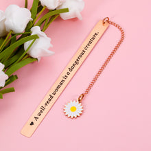 Load image into Gallery viewer, Inspirational Sunflower Bookmark or Women Female Book Lovers Birthday Engraved Bookmark with Sunflower for Her Lady Best Friend Christmas Gifts for Mom Sisters Teachers Book Club Gifts for Readers