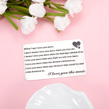 Load image into Gallery viewer, Anniversary Wallet Card for Him Husband Boyfriend from Wife Girlfriend Valentines Day Christmas Wallet Insert Card for Women Men Hubby Wifey Wedding Engagement Gifts for Fiance Fiancee Groom Bride