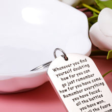 Load image into Gallery viewer, Inspirational Gift Keychain Gift for Women Men Encouragement Key Chain for Recovery Sobriety Anxiety Stress Relief Keyring for Family Friends Cancer Survivor After Surgery Graduation Birthday Keepsake