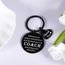 Load image into Gallery viewer, Coach Cheer Gift Keychain for Men Women Appreciation Key Chain Present for Football Basketball Baseball Coach Sports Match Thank You Keyring for Softball Swimming Coach Birthday Christmas Retirement