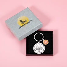 Load image into Gallery viewer, Sunflower Inspirational Gifts Keychain for Women Sunflower Key Chain for Her Girl Sunflower Lovers Spiritual Sunflower Floral Keyring for Female Friends BFF Sister Birthday Christmas Stocking Stuffers