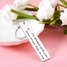 Load image into Gallery viewer, Valentines's Day Keychain Gift for Husband Boyfriend from Wife Girlfriend Birthday Wedding Gift Keyring for Driver Trucker Policeman Pilot Anniversary Christmas Gift for Men Son Love Safety Reminder