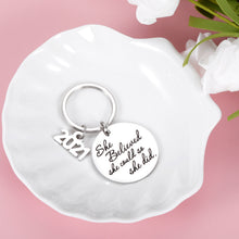 Load image into Gallery viewer, Graduation Gift 2021 for Her Women Inspirational Keychian Jewelry for Daughter College Nurse High School Birthday Christmas Keyring for Teen Girls Best Friends She Believe She Could So She Did