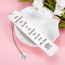 Load image into Gallery viewer, Boss Day Gift for Women Appreciation Gift Bookmark for Women Boss Leader Boss Lady Supervisor PM Female She Believed She Could So She Did Birthday Promotion Present Women Coworker Retirement Farewell