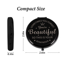 Load image into Gallery viewer, XPENMULBOJA Christmas Stocking Stuffers for Women Compact Makeup Mirror Gift for Teen Girls Women Daughter Mom Women Birthday Gift Ideas for Bestfriend Valentines Day for Girlfriend Wife (Black)