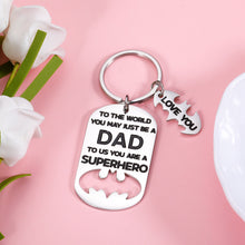 Load image into Gallery viewer, Dad Christmas Fathers Day Birthday Gifts Keychain from Daughter Son Daddy Valentine Gift for Stepdad New Dad to Be Husband from Kids Stepdaughter Wife Father of The Bride Wedding Presents Men Him