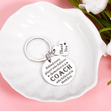 Load image into Gallery viewer, Coach Thank You Gift Keychain for Men Women Appreciation Key Chain Present for Football Basketball Baseball Coach Sports Match Cheer Keyring for Softball Swimming Coach Birthday Christmas Retirement