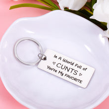 Load image into Gallery viewer, Stocking Stuffers for Husband Wife Birthday Gifts for BFF Him Her Keyring Offensive C Word Gift for Boyfriend Girlfriend 30th 40th 50th 60th Birthday Present Anniversary Keyring for Women Men