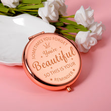 Load image into Gallery viewer, XPENMULBOJA Stocking Stuffers for Women Makeup Mirror Birthday Christmas Compact Mirror Gifts for Girl Daughter Mom Female Friends Inspirational Valentines Ideas for Wife Girlfriend BFF