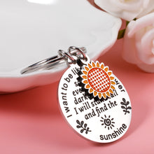 Load image into Gallery viewer, Sunflower Inspirational Gifts Keychain for Women Sunflower Key Chain for Her Girl Sunflower Lovers Spiritual Sunflower Floral Keyring for Female Friends BFF Sister Birthday Christmas Stocking Stuffers