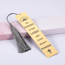 Load image into Gallery viewer, Inspirational Gift for Women Men Christian Bible Verse Bookmark with Tassel for Daughter Son Friends Christmas Baptism Religious Present for Godchild Family Graduation Confirmation Double-Side