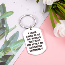 Load image into Gallery viewer, Roll over image to zoom in Funny Boss Appreciation Gifts Keychain for Women Men, Boss Day Birthday Christmas Key Chain Gift for Boss Mentor Leader, Office Thank You Retirement Present for Male Female Coworker Supervisor