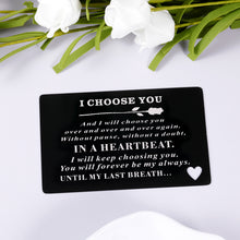 Load image into Gallery viewer, Wallet Insert Card Birthday Christmas Gift for Boyfriend Husband Anniversary Valentines Card for Hubby Wife Wedding Engagement Gift for Groom Bride Fiance Fiancee Mini Love Note Stocking Stuffers