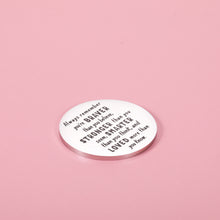 Load image into Gallery viewer, Pocket Hug Token Gifts for Friends Family, Long-Distance Isolation Lockdown Keepsake for Daughter Son, Inspirational Token for Quarantine Social Distancing, Doubleside You are Braver Than You Believe