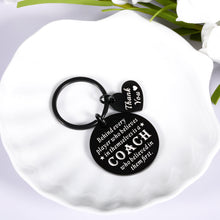 Load image into Gallery viewer, Coach Cheer Gift Keychain for Men Women Appreciation Key Chain Present for Football Basketball Baseball Coach Sports Match Thank You Keyring for Softball Swimming Coach Birthday Christmas Retirement