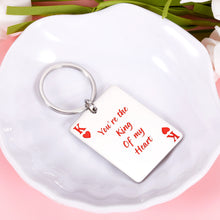 Load image into Gallery viewer, Christmas Valentines Gifts Keychain for Husband Boyfriend Funny Anniversary Birthday Pocker Key Chain for Poker Lover Hubby Fiance from Wife Girlfriend Father's Day Wedding Keyring for Men Him