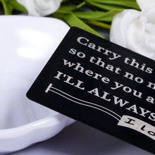 Load image into Gallery viewer, Wallet Card Birthday Christmas for Boyfriend Husband Anniversary Valentines Card for Family Son Daughter Wedding Engagement Gift for Groom Bride Fiance Fiancee Mini Love Note Stocking Stuffers