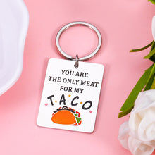 Load image into Gallery viewer, Christmas Gifts for Boyfriend Husband Naughty Stocking Stuffers Anniversary Valentines Keychain for Him I Love You Gifts for Finance Engagement Wedding Gift for Groom from Wife Girlfriend Taco Gifts