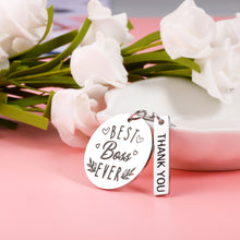 Load image into Gallery viewer, Boss Day Gifts Keychain for Boss Lady, Appreciation Key Chain for Leader Mentor, Birthday Going Away Retirement Keyring for Supervisor Manager, Goodbye Christmas Present for Best Boss Ever Women Men