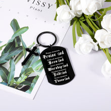 Load image into Gallery viewer, Christian Keychain Gifts for Women Men Inspirational Religious Faith Keychain for Family Friends Godkids Christmas Baptism Keyring for Boys Girls First Communion Confirmation Easter Stocking Stuffers