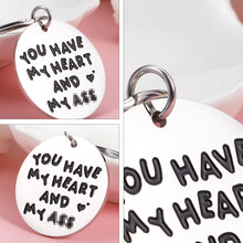 Load image into Gallery viewer, Funny Valentines Day Keychain Gifts for Boyfriend Husband from Girlfriend Wife Wedding Anniversary Birthday Key Chain for Groom Bride Fiance Fiancee You Have My heart Keyring Christmas Engagement Gift