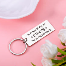 Load image into Gallery viewer, Stocking Stuffers for Husband Wife Birthday Gifts for BFF Him Her Keyring Offensive C Word Gift for Boyfriend Girlfriend 30th 40th 50th 60th Birthday Present Anniversary Keyring for Women Men