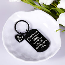 Load image into Gallery viewer, Coach Appreciation Gifts Keychain for Men Women Thank You Key Chain Gift for Baseball Football Softball Coach Team Cheer Present for Volleyball Hockey Coach Retirement Christmas Stocking Stuffers