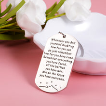 Load image into Gallery viewer, Inspirational Gift Keychain Gift for Women Men Encouragement Key Chain for Recovery Sobriety Anxiety Stress Relief Keyring for Family Friends Cancer Survivor After Surgery Graduation Birthday Keepsake