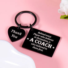 Load image into Gallery viewer, Christmas Gift for Coach Going Away Mentor Gift Birthday Christmas Retirement Keyring Present Coach Appreciation Basketball Coach Gift Thank You Keychain for Baseball Coach Teacher Hockey Celebration