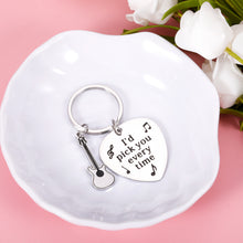Load image into Gallery viewer, Guitar Pick Gifts Keychain for Husband Boyfriend Valentines Anniversary Music Guitar Lover Key Chain for Son Dad Guitar Accessories Keyring for Friends Birthday Christmas Stocking Stuffers Present