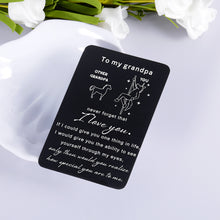 Load image into Gallery viewer, Grandpa Christmas Gifts Stocking Stuffers Gift Wallet Metal Card Unique Gifts for Grandpa Fathers Day Gift Best Grandfather Gifts from Grandson Granddaughter Granddad Poppy Valentines Day for Opa