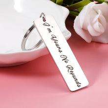 Load image into Gallery viewer, Couple Keychain Gifts for Boyfriend Birthday Wedding Anniversary Funny Gifts for Him Her Husband Fiance from Girlfriend Wife to Hubby Valentine Engagement Christmas Present for Groom Bride Women Men