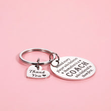 Load image into Gallery viewer, Coach Thank You Gift Keychain for Men Women Appreciation Key Chain Present for Football Basketball Baseball Coach Sports Match Cheer Keyring for Softball Swimming Coach Birthday Christmas Retirement